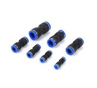 JRBJWYVV 1pcs PU Series 4 6 8 10 12 14 16mm OD Hose Air Flow Speed Tube Quick air Pneumatic Connectors Coupling Brass Fitting (Color : Blue, Size : PU6 OD 6MM)