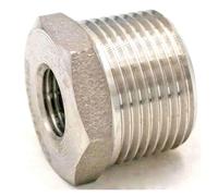 JRBJWYVV 3000 psi Reduce 2" NPT Male x 1" NPT Female 304 Stainless Steel Reducing Bush Forged Pipe Fitting Reducer Air Water Gas Oil