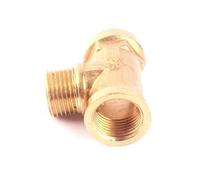 JRBJWYVV 6pcs Brass Tee Connector One Male Thread and Two Female Thread 1/2 inch Brass 3 Way Fitting