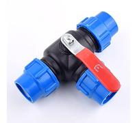 JRBJWYVV Control Valve, 1pcs Water Pipe Copper Core Ball Valve 3-Way Quick Connector T-Type PVC PE Fast Connection, for Agricultural Irrigation Valves (Size : 25mm I.D) (Size : 50mm Inner Dia)