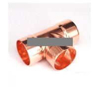 JRBJWYVV I.D 45x1.5mm Copper End Feed Euqal Tee 3 Ways Pipe Adapter Air Conditioner Refrigeration Water Heater