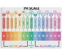 JRBJWYVV PH Levels Chart Poster Educational Science Wall-Art | teaching tool for chemistry biology and environmental lessons(Framed,12x18inch(30x45cm))
