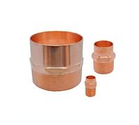 JRBJWYVV Pipe Fittings 1/4" 3/8" 1/2" 3/4" 1" -4" BSP Male Butt Welding Cup Connector Copper End Feeder Connector Plumbing Fittings Air Conditioning Connector (Color : NO10)