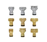 JRBJWYVV Pipe Fittings 20 Pieces of 1/2" 3/4" 1" Threaded Brass Garden Faucet Quick Coupling Garden Watering Drip Irrigation Copper Connector Accessories (Color : 1I2 x 3I4 inch)
