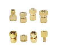 JRBJWYVV Pipe Fittings 3/8 1/2 3/4 inch Brass Hose Quick Connector 8/11 16mm 20mm 25mm Copper Water Stop Connector Garden Hose Water Accessory 1 (Color : 3I4 x F)