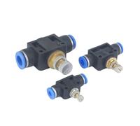 JRBJWYVV Tube O/D 4/6/8/10/12mm Pneumatic Push in Union Air Fitting Flow Speed Control Valve 0.8 Mpa(4mm)