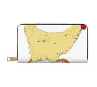 JRBWTDBW Animal Farm-Chicken Run Long portefeuille en similicuir chic et élégant pour femme moderne avec porte-cartes et poches de rangement, sac à main durable pour voyage quotidien, blanc, Taille
