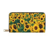 JRBWTDBW Beaucoup de beaux tournesols longs en similicuir - Portefeuille chic et élégant pour femme moderne - Grande capacité - Porte-cartes et poches de rangement - Sac à main durable pour voyage