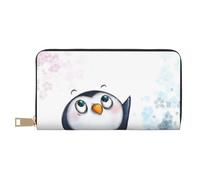 JRBWTDBW I Love Penguins Long portefeuille en similicuir chic et élégant pour femme moderne avec porte-cartes et poches de rangement, sac à main durable pour voyage quotidien, blanc, Taille unique