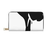 JRBWTDBW Karate-Highkick-Icon Long portefeuille en similicuir chic et élégant pour femme moderne avec porte-cartes et poches de rangement, sac à main durable pour voyage quotidien, blanc, Taille