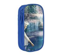 JRBWTDBW Lake Fairy - Trousse à crayons pour étudiants, filles, garçons, grande capacité pour adultes, trousse à crayons multifonction simple et durable, bleu, Taille unique, Bagage à main