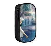 JRBWTDBW Lake Fairy - Trousse à crayons pour étudiants, filles, garçons, grande capacité pour adultes, trousse à crayons multifonction simple et durable, Noir , Taille unique, Bagage à main