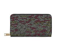 JRBWTDBW Programmeur Code de programmation long pochette en similicuir chic élégant pour femmes modernes grande capacité porte-cartes et poches de rangement, sac à main durable pour voyage quotidien,