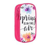 JRBWTDBW Spring is in The Air Trousse à crayons pour étudiants, filles, garçons, grande capacité, trousse à crayons pour adultes, organiseur de bureau, simple et durable, rose, Taille unique, Bagage à