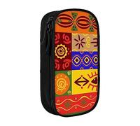 JRBWTDBW Trousse à crayons à motifs nationaux africains pour étudiants, filles, garçons, grande capacité, trousse à crayons pour adultes, organiseur de bureau, simple et durable, Noir , Taille unique,
