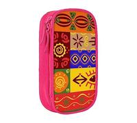 JRBWTDBW Trousse à crayons à motifs nationaux africains pour étudiants, filles, garçons, grande capacité, trousse à crayons pour adultes, organiseur de bureau, simple et durable, rose, Taille unique,