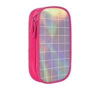 JRBWTDBW Trousse à crayons carrée réfléchissante pour étudiants, filles, garçons, grande capacité, trousse à crayons pour adultes, organiseur de bureau, simple et durable, rose, Taille unique, Bagage