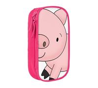 JRBWTDBW Trousse à crayons en forme de cochon pour étudiants, filles, garçons, grande capacité pour adultes, trousse à crayons multifonctionnelle simple et durable, rose, Taille unique, Bagage à main