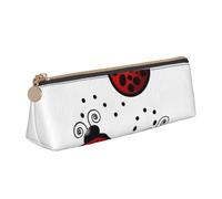 JRBWTDBW Trousse à crayons fine en cuir avec fermeture éclair métallique pour étudiant, bureau, collège, école, blanc, Taille unique, Ensemble cartable