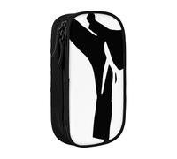 JRBWTDBW Trousse à crayons Karate-Highkick-Icon pour étudiants, filles, garçons, grande capacité, trousse à crayons pour adultes, organiseur de bureau, simple et durable, Noir , Taille unique, Bagage