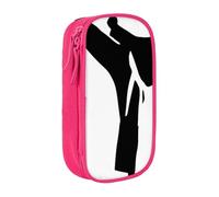 JRBWTDBW Trousse à crayons Karate-Highkick-Icon pour étudiants, filles, garçons, grande capacité, trousse à crayons pour adultes, organiseur de bureau, simple et durable, rose, Taille unique, Bagage à