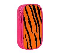 JRBWTDBW Trousse à crayons orange tigre léopard pour étudiants, filles, garçons, grande capacité pour adultes, trousse à crayons, organiseur de bureau, simple et durable, rose, Taille unique, Bagage à