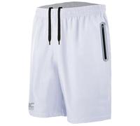 JRC Just Royal Clothing Short de course pour homme avec 2 poches zippées, short léger pour entraînement et salle de sport, blanc, M
