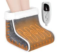 Jrcfnss Chauffe-Pieds Chauffants électriques, Bottes chauffantes avec 6 Niveaux de Chaleur et 4 minuteries, Coussin Chauffant à Doublure intérieure Douce pour Les Pieds, Cadeau de Noël d'hiver