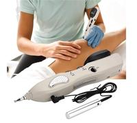 Jrcfnss Stylo de Massage d'acupuncture, Stylo d'acupuncture Musculaire détecteur de Points d'acupuncture électronique avec 3 têtes de Massage, Ensemble d'outils de pointeur de Soins de santé