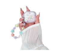 JRCYVTA Compatible avec les coques pour AirPods 4, motif floral mignon, coque en TPU souple pour AirPods 4 2024 avec chaîne pour femme et fille