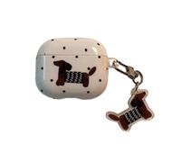 JRCYVTA Coque AirPods 4 (2024) avec, Mignon drôle Teckel Dog Pattern, pour AirPods 4ème Génération Housse de Protection en TPU