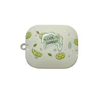 JRCYVTA Coque en silicone pour Xiaomi Redmi Buds 5, motif frais et élégant miel pêche/vert citron vert qui attire votre attention instantanément, avec crochet pour un transport facile (vert citron)