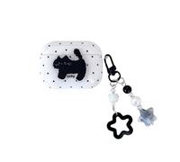 JRCYVTA Coque pour Airpod Pro 3 - Motif chat noir à pois - Housse de protection antichoc pour Apple Airpods Pro 3ème génération