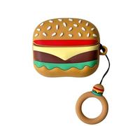 JRCYVTA Coque pour écouteurs Huawei Freeclip - En silicone souple - Motif hamburger 3D - Sans fil - Pour femmes et filles