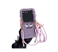 JRCYVTA Coque pour Samsung Galaxy Z Flip 7 - Joli motif de petit monstre poilu - Coque pliable antichoc pour filles et garçons (corde)