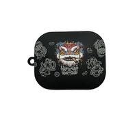 JRCYVTA Meilleur choix pour les garçons - Coque en silicone avec motif lion chinois, convient pour Xiaomi RedMi Buds 5, avec crochet pour un transport facile (noir)