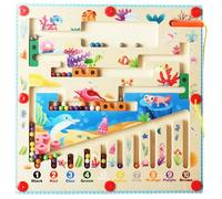 JRD&BS WINL Jouet labyrinthe magnétique pour enfants âgés de 3 ans et plus - Jouet magnétique pour garçons et filles âgés de 4 à 8 ans - Cadeaux d'anniversaire - Jouet Montessori océan