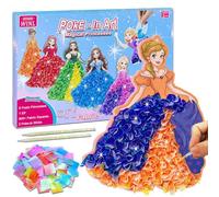 JRD&BS WINL Kit d'art en tissu de princesse pour enfants de 3, 4, 5, 6, 7, 8 ans - Artisanat et bricolage - Couture sans taches - Cadeaux créatifs pour enfant (princesse)