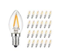 JrEam Veilleuse LED C7 1W E14 E12 rétro à économie d'énergie à Incandescence 220V 110V 2200K(E12 110V,25PCS_2200K_Yes_1W)
