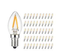 JrEam Veilleuse LED C7 1W E14 E12 rétro à économie d'énergie à Incandescence 220V 110V 2200K(E12 110V,50PCS_2200K_Yes_1W)