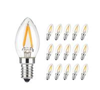 JrEam Veilleuse LED C7 1W E14 E12 rétro à économie d'énergie à Incandescence 220V 110V 2200K(E14 220V,15PCS_2200K_Yes_1W)