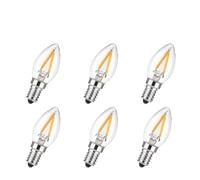 JrEam Veilleuse LED C7 1W E14 E12 rétro à économie d'énergie à Incandescence 220V 110V 2200K(E14 220V,6PCS_2200K_Yes_1W)