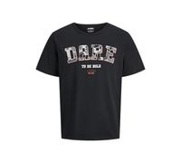 JJ REBEL Jrebhamilton T-Shirt SS Crew Neck, Noir, L Hommes