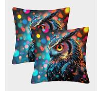 JRHSADBOP Hiouf 3D Printed Pillow Covers Modern Decor Home Decorations Square Pet Cushion Cases Set of 2 for Men/Women Living Room Bedroom Sofa Chair 45x45cm