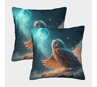 JRHSADBOP Hiouf 3D Printed Pillow Covers Modern Decor Home Decorations Square Pet Cushion Covers Set of 2 for Men/Women Living Room Bedroom Sofa Chair 40x40cm