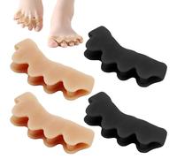 JRILUO 2 Paire Séparateurs D'Orteils En Gel Pour Doigts Superposés, Correcteur Silicone Hallux Valgus, Orthèse Confortable Femme Homme Taille Unique, Soulage La Douleur Et Réaligne Les Orteils