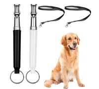 JRILUO 2 Pièces Sifflet de Rappel pour Chien, Sifflet Ultrason Chien, Fréquence Ultra-Haute Silencieuse, Outil de Rappel Sifflet Chien, Sifflet Réglable, Idéal pour l’Entraînement des Chiens