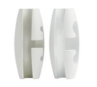 JRILUO Lot de 2 suspensions torpilles raccourcies - 6,5 mm - Boucle de câble - Boucle de réglage de la longueur du fil - Sans coupe - Pour câbles de lampe, câbles de données (blanc)