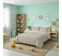 JRISEMECY Housse De Couette 140X200 Un Petit Cœur Simple Couleur Unie Élégante Parure De Lit 1 Personne Ado Fille Mignon Beige Housse Couette Microfibre avec Fermeture Éclair, Taie d'oreiller