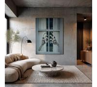 JRISEMECY Tableau Decoration Murale Salon Main Squelettique Étrange | Paysages D'Halloween Amusants Affiche Décoration Pour Chambre Bureau, Impression Sur Toile Gris Blanc, Art Décoratifs 40X50Cm